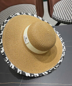 Mũ Hè Chanel Nữ Kiểu Hepburn Cao Cấp - Chống Nắng, Đi Biển Sang Trọng, Authentic 1:1