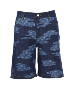 Bộ quần short denim rằn ri LOUIS VUITTON LV