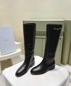 Giày bốt cao gót Dior Rider 2024 – Boots Dior da bê cao cấp, gót 8cm sang trọng Paris