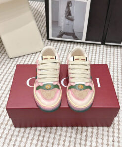 Giày thể thao đôi Gucci 2026 bạc mài pha lê G kép – Sneaker unisex cao cấp hot trend mới