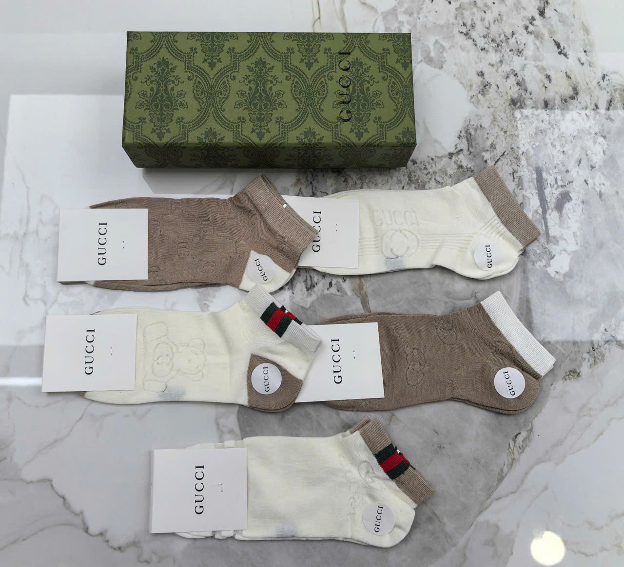 tất Gucci 5 đôi 1 hộp